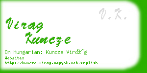 virag kuncze business card